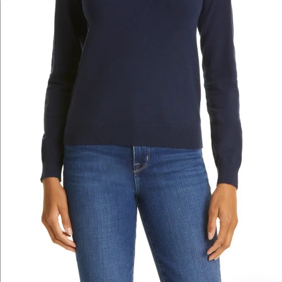 LAGENCE Antionette V Neck Pullover Blue Long Sleeve Sweater XXS - Picture 7 of 15